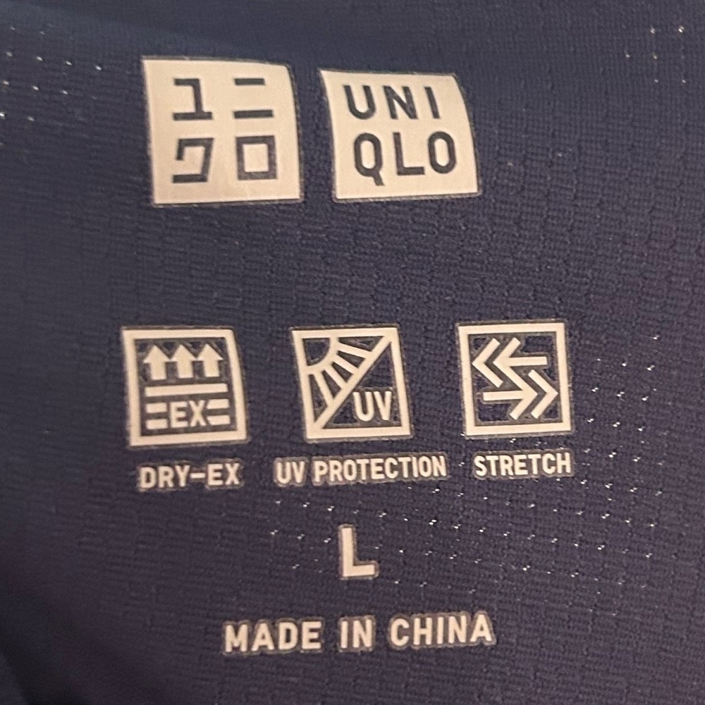 Uniqlo DRY-EX UV Protection Half-Zip T-Shirt Jacket Pullover in Blue - L - Picture 10 of 13